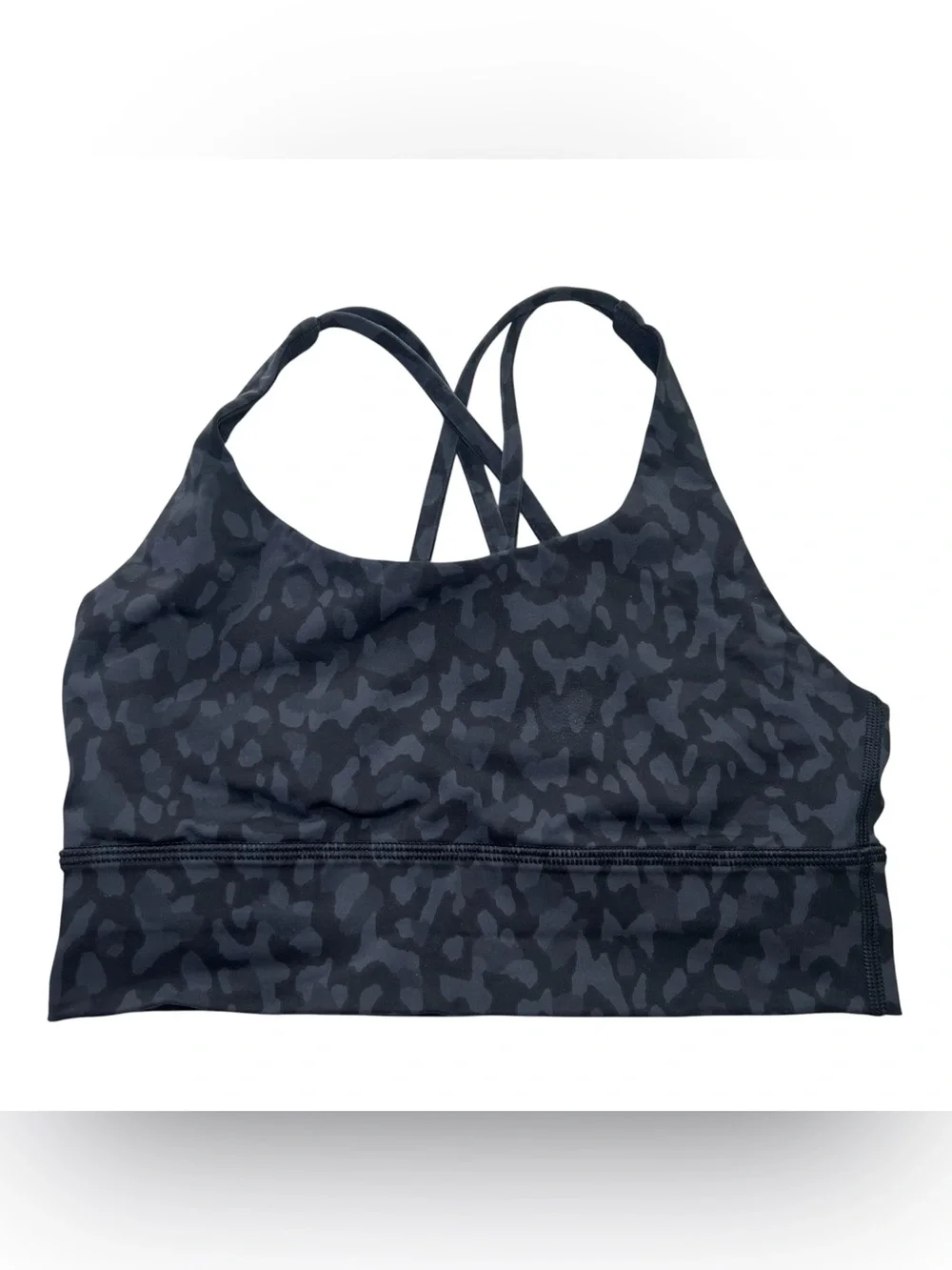 Lululemon Energy Sports Bra Long Like Womens’s 6 Formation Camo Deep Coal Multi